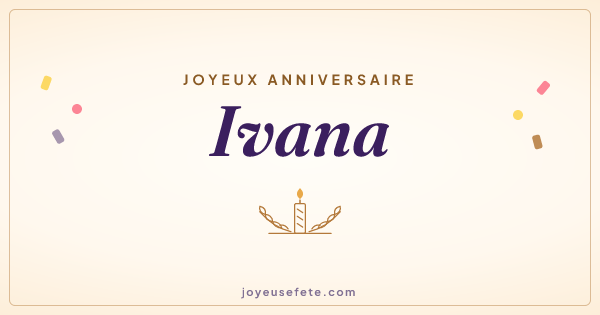 Image « Joyeux anniversaire Ivana » au format large