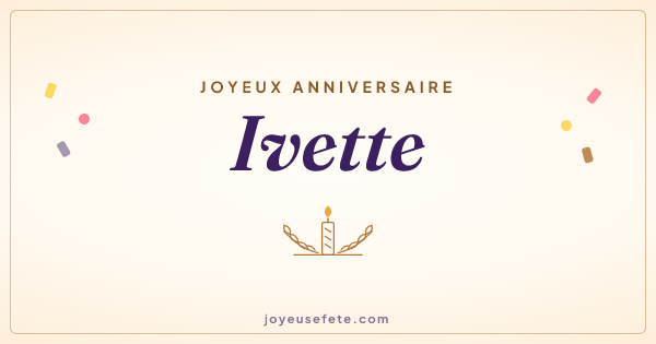 Image « Joyeux anniversaire Ivette » au format large