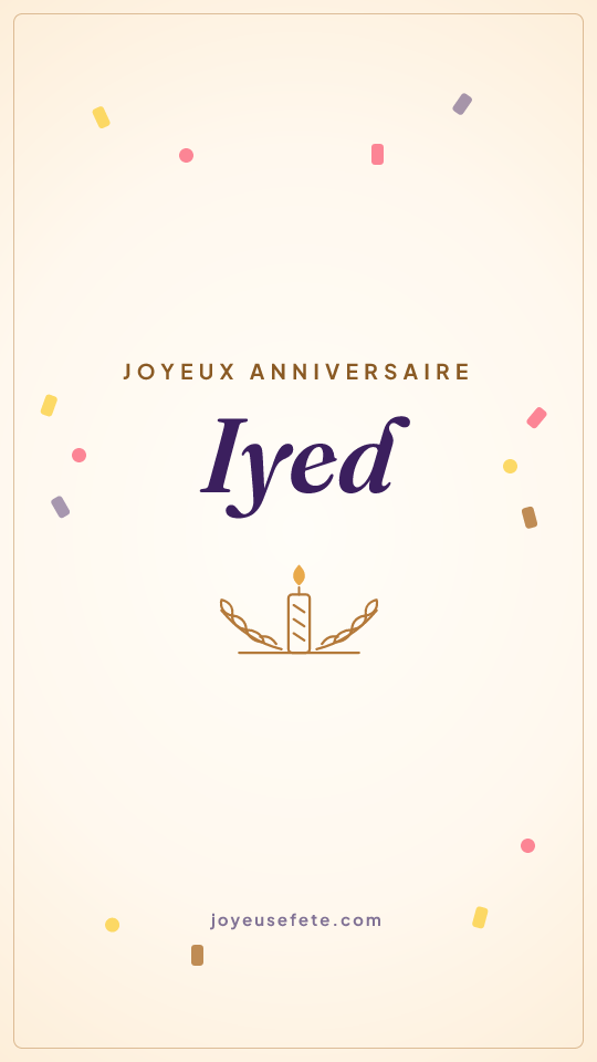 Image « Joyeux anniversaire Iyed » au format story