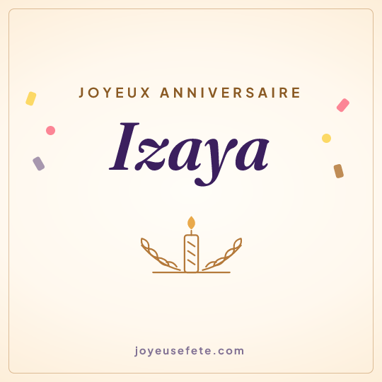 Image carrée « Joyeux anniversaire Izaya » pour WhatsApp
