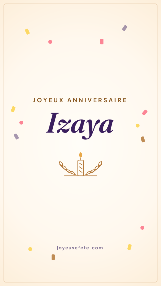 Image « Joyeux anniversaire Izaya » au format story