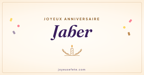 Image « Joyeux anniversaire Jaber » au format large