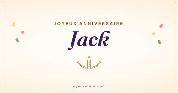 Image « Joyeux anniversaire Jack » au format large