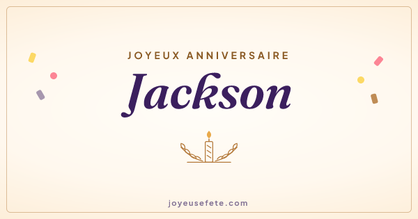 Image « Joyeux anniversaire Jackson » au format large