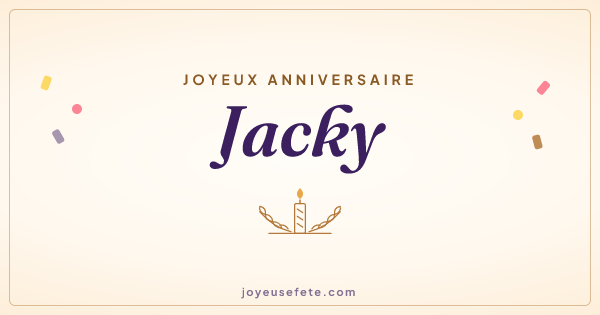 Image « Joyeux anniversaire Jacky » au format large