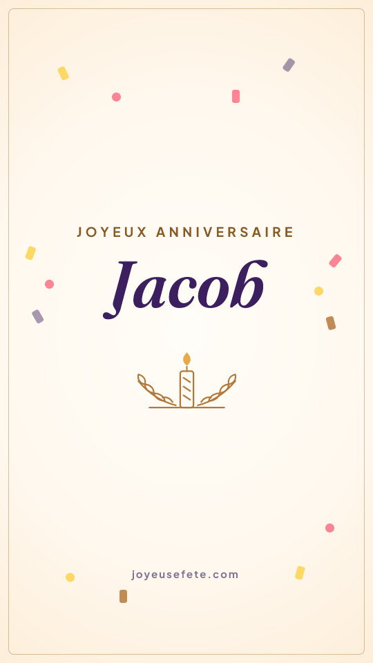 Image « Joyeux anniversaire Jacob » au format story