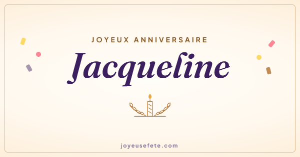 Image « Joyeux anniversaire Jacqueline » au format large