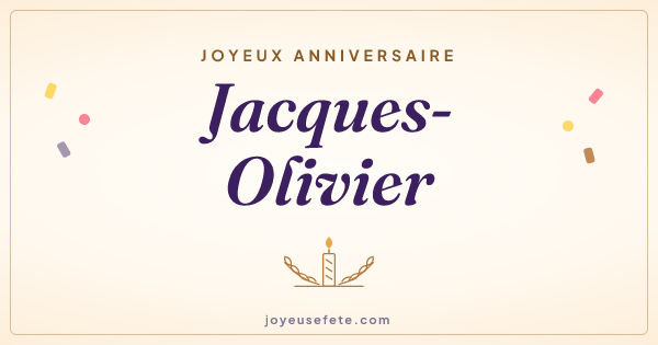 Image « Joyeux anniversaire Jacques-Olivier » au format large