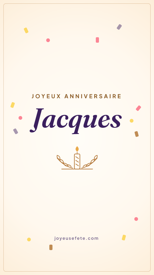 Image « Joyeux anniversaire Jacques » au format story