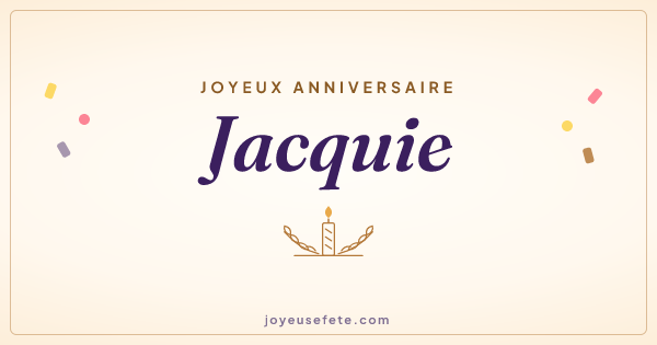 Image « Joyeux anniversaire Jacquie » au format large