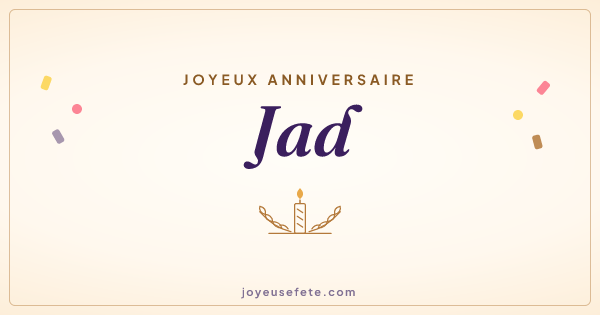 Image « Joyeux anniversaire Jad » au format large