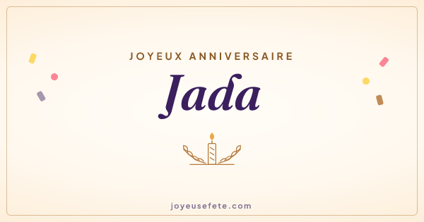 Image « Joyeux anniversaire Jada » au format large
