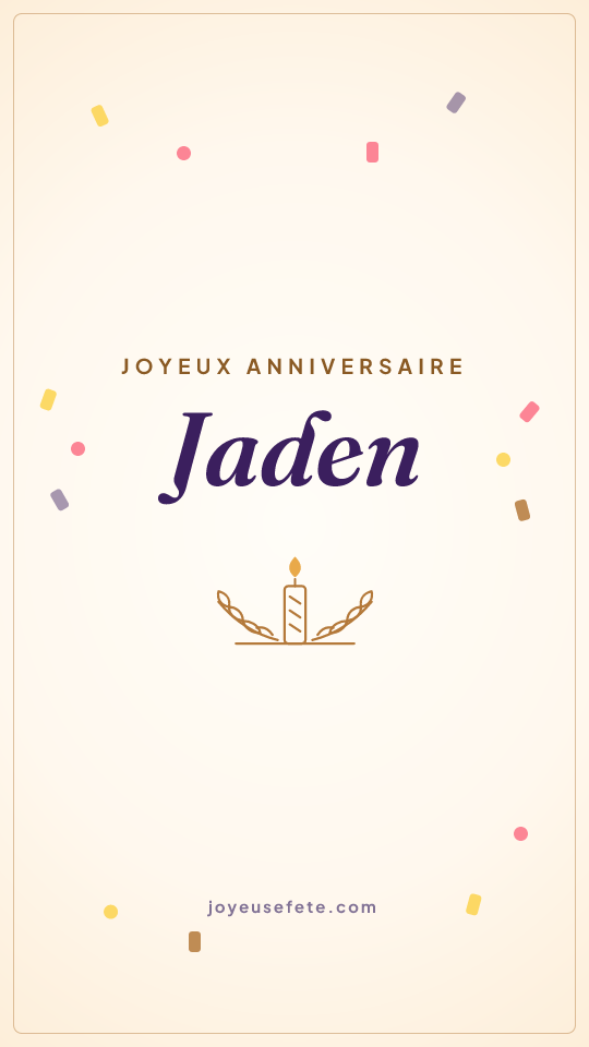 Image « Joyeux anniversaire Jaden » au format story