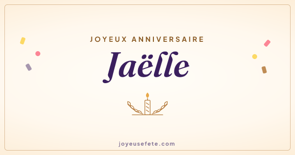 Image « Joyeux anniversaire Jaëlle » au format large