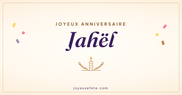 Image « Joyeux anniversaire Jahël » au format large