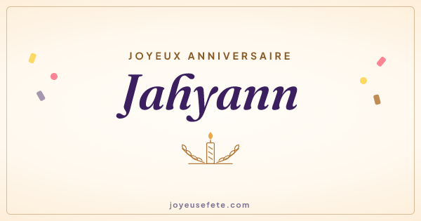 Image « Joyeux anniversaire Jahyann » au format large