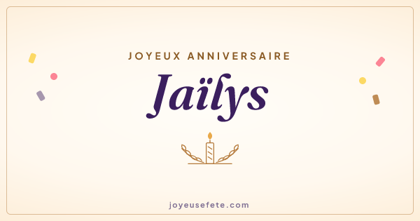 Image « Joyeux anniversaire Jaïlys » au format large