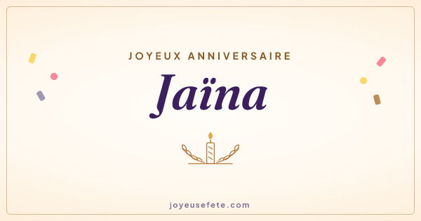 Image « Joyeux anniversaire Jaïna » au format large