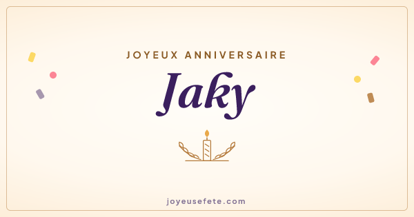 Image « Joyeux anniversaire Jaky » au format large