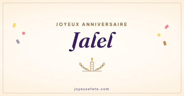 Image « Joyeux anniversaire Jalel » au format large