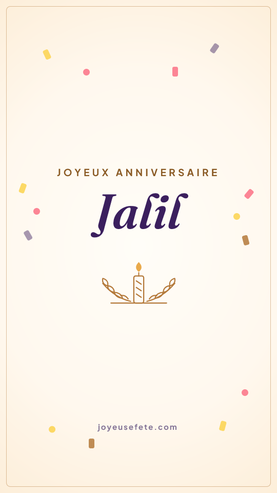 Image « Joyeux anniversaire Jalil » au format story