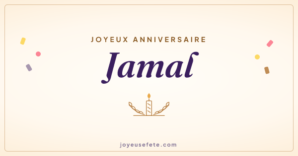 Image « Joyeux anniversaire Jamal » au format large