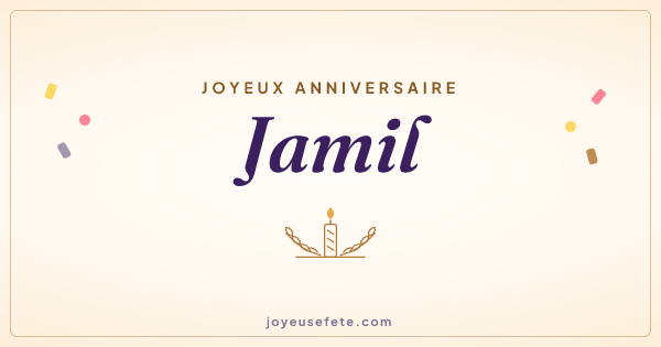 Image « Joyeux anniversaire Jamil » au format large