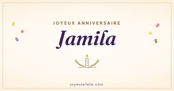 Image « Joyeux anniversaire Jamila » au format large