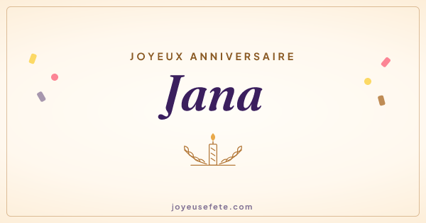 Image « Joyeux anniversaire Jana » au format large