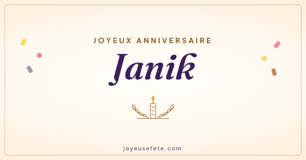Image « Joyeux anniversaire Janik » au format large
