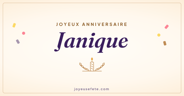 Image « Joyeux anniversaire Janique » au format large