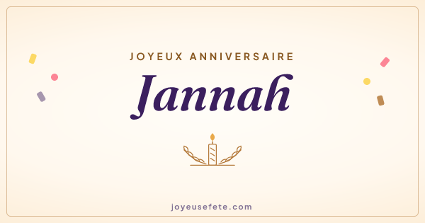 Image « Joyeux anniversaire Jannah » au format large