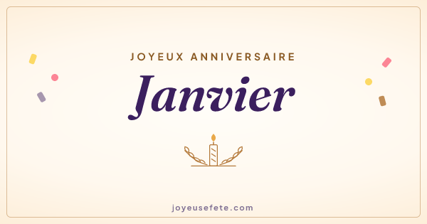 Image « Joyeux anniversaire Janvier » au format large