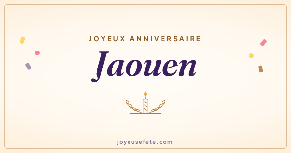 Image « Joyeux anniversaire Jaouen » au format large