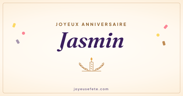 Image « Joyeux anniversaire Jasmin » au format large