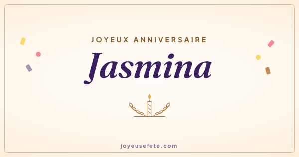 Image « Joyeux anniversaire Jasmina » au format large