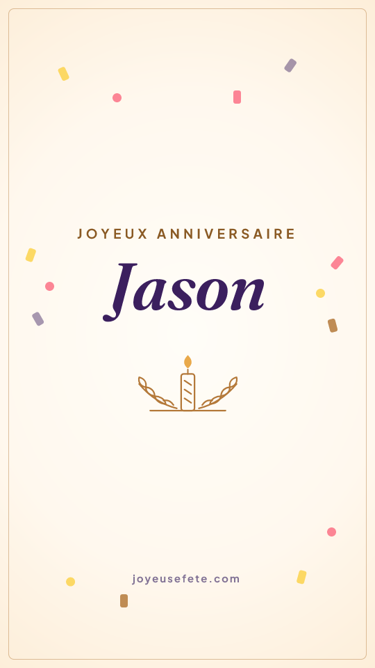 Image « Joyeux anniversaire Jason » au format story