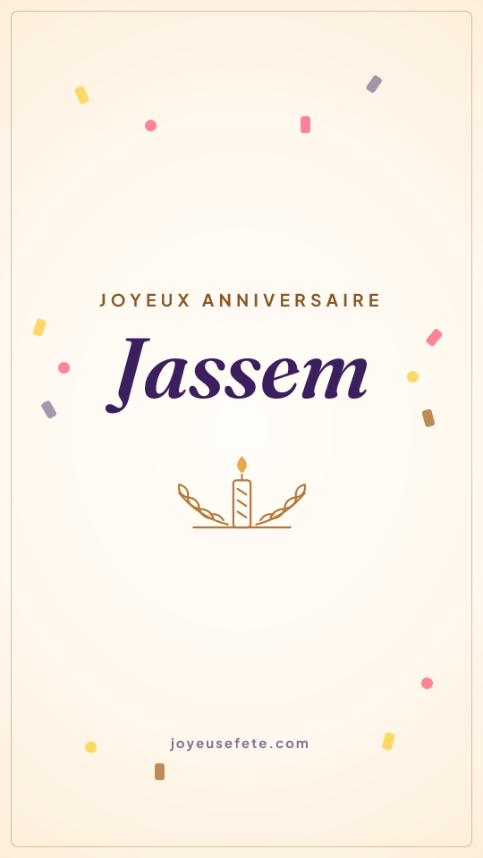 Image « Joyeux anniversaire Jassem » au format story