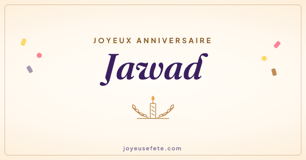 Image « Joyeux anniversaire Jawad » au format large
