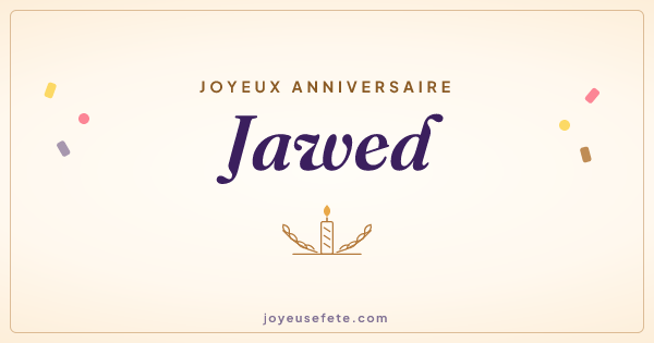 Image « Joyeux anniversaire Jawed » au format large