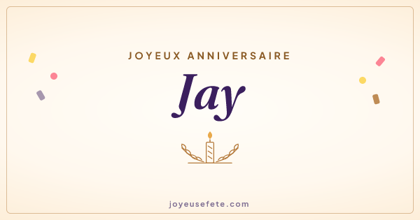 Image « Joyeux anniversaire Jay » au format large