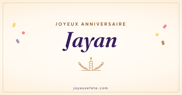 Image « Joyeux anniversaire Jayan » au format large