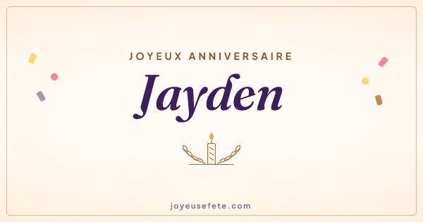 Image « Joyeux anniversaire Jayden » au format large