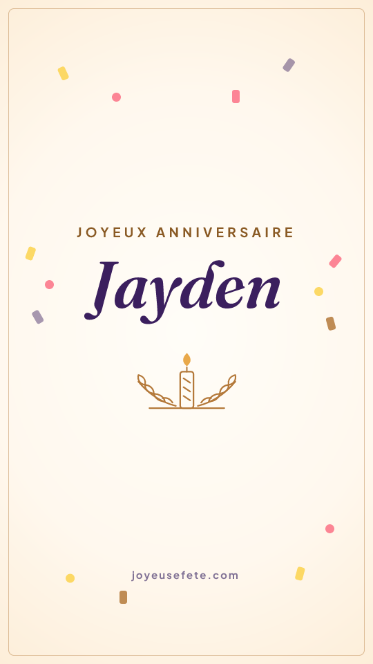 Image « Joyeux anniversaire Jayden » au format story
