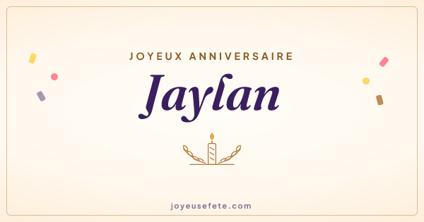 Image « Joyeux anniversaire Jaylan » au format large