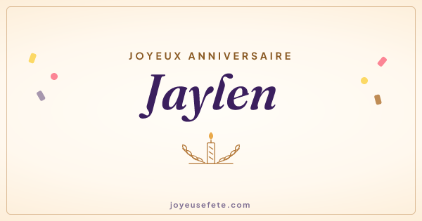Image « Joyeux anniversaire Jaylen » au format large
