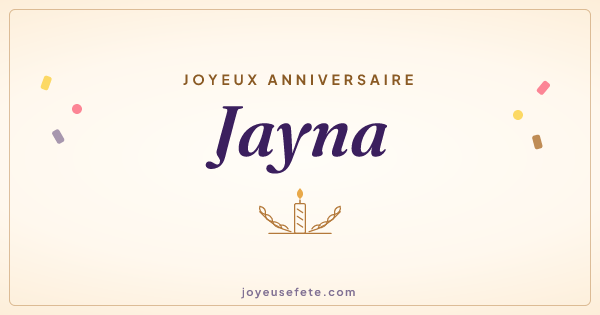 Image « Joyeux anniversaire Jayna » au format large