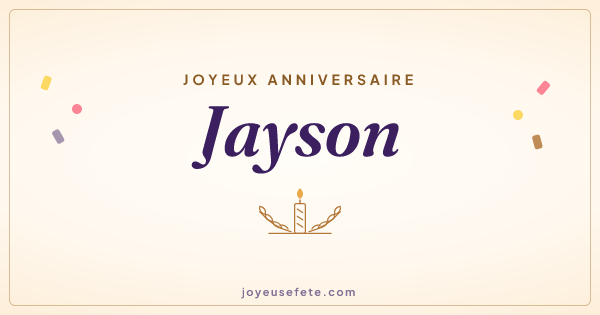 Image « Joyeux anniversaire Jayson » au format large