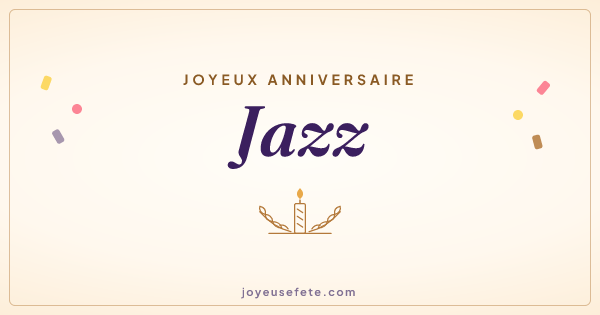Image « Joyeux anniversaire Jazz » au format large