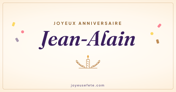 Image « Joyeux anniversaire Jean-Alain » au format large